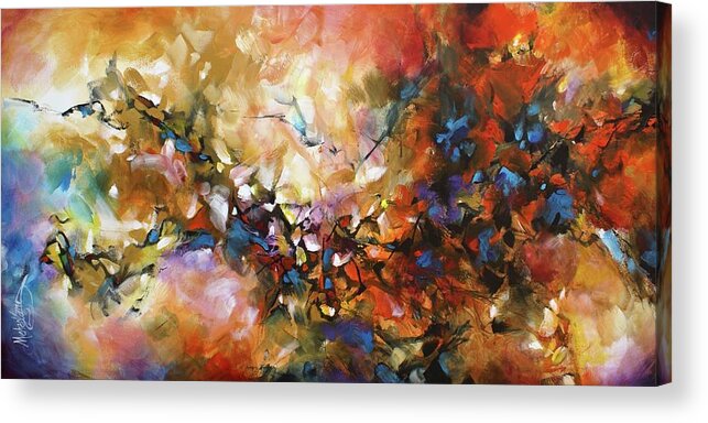 Abstract Acrylic Print featuring the painting Natural Intervention by Michael Lang