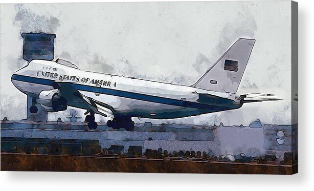 E-4b Acrylic Print featuring the mixed media Nightwatch on final by Christopher Reed