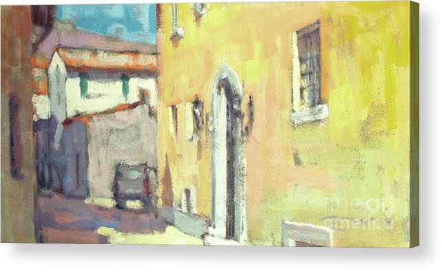 Lenno Acrylic Print featuring the painting Ode to Yellow by Jerry Fresia