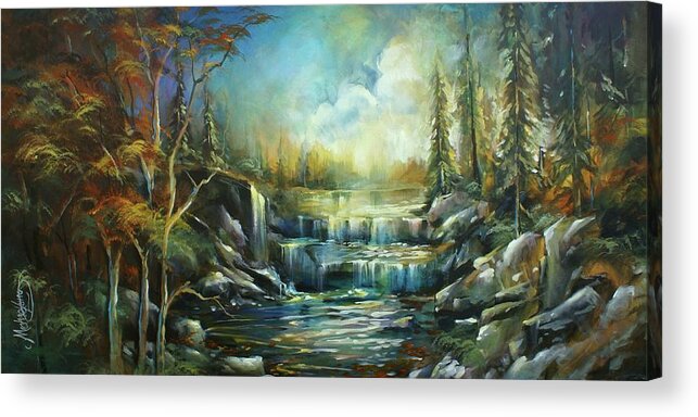 Landscape Acrylic Print featuring the painting Serenity by Michael Lang