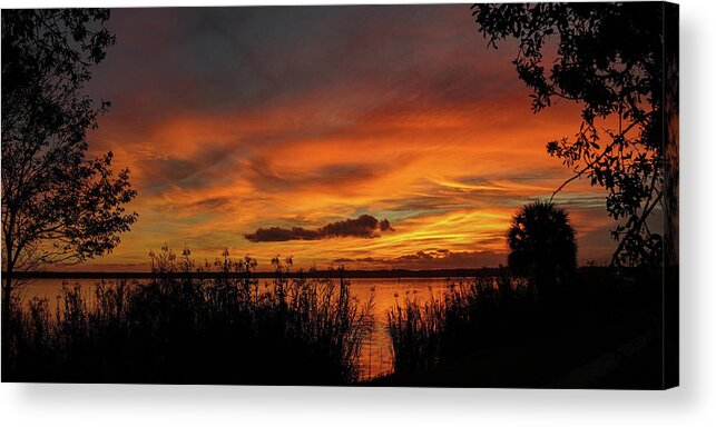 Sunset Acrylic Print featuring the photograph Surrender to Nightfall by Randall Allen