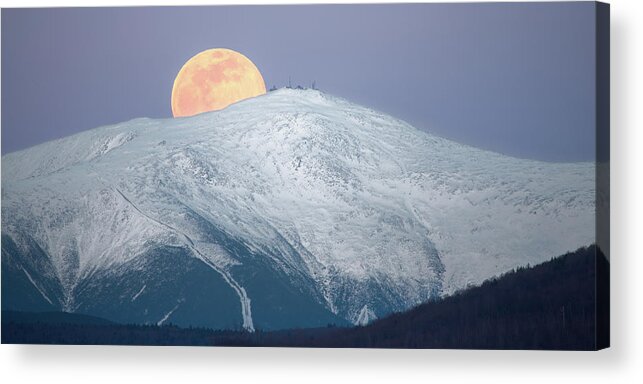 Washington Acrylic Print featuring the photograph Washington Moon Rising by White Mountain Images
