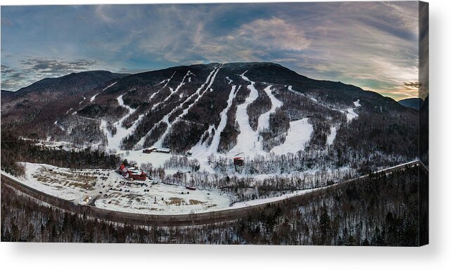 Wildcat Ski Area Acrylic Print featuring the photograph Wildcat Mountain, NH Panorama by John Rowe