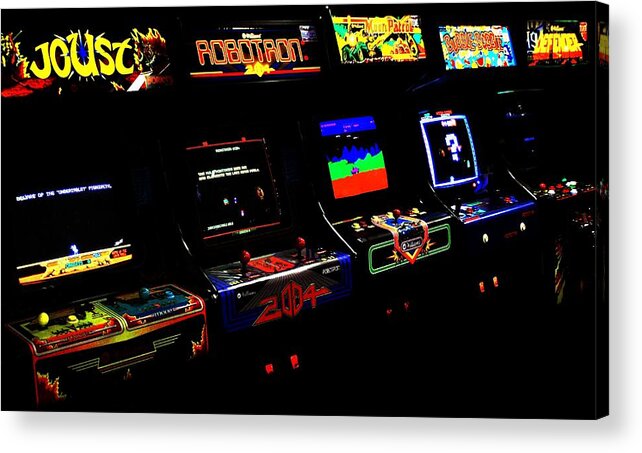 Arcade Acrylic Print featuring the photograph Arcade Forever Williams by Benjamin Yeager