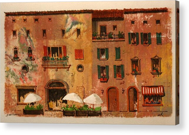Italy Acrylic Print featuring the drawing Fine Dining by William Renzulli
