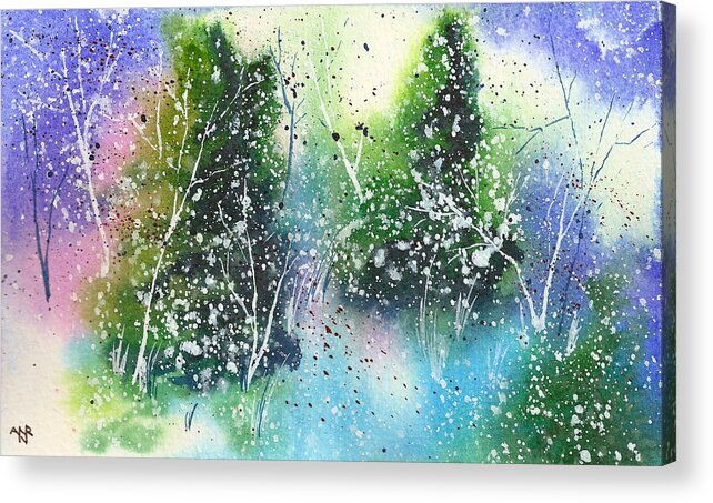 Solstice Acrylic Print featuring the painting Holiday Card 22 by Nelson Ruger