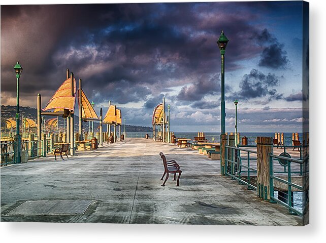 Redondo Beach Pier Acrylic Print featuring the photograph Redondo Pier by Joseph Hollingsworth