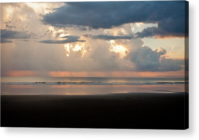 Costa Rica Acrylic Print featuring the photograph Storm Sunset by Anthony Doudt