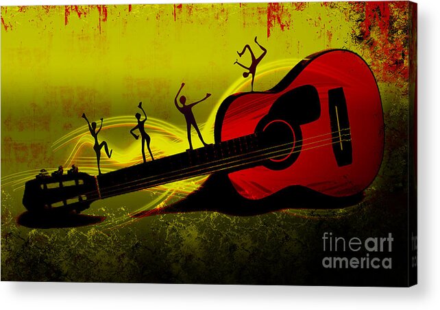 Music Acrylic Print featuring the digital art Very Awesome #1 by Lisa Lambert-Shank