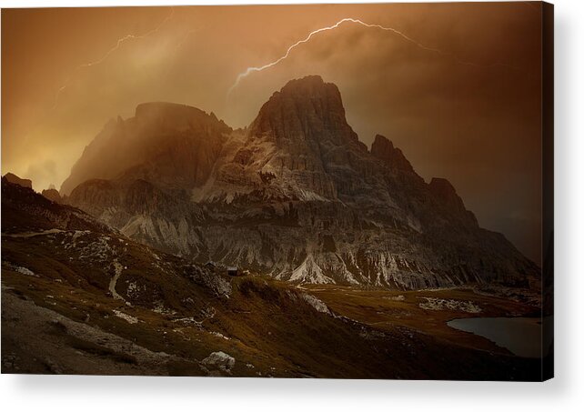 Italy Acrylic Print featuring the photograph Bergwetter_01 by Franz Schumacher