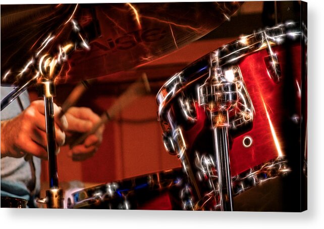 Fractals Acrylic Print featuring the photograph Electric Drums by Cameron Wood