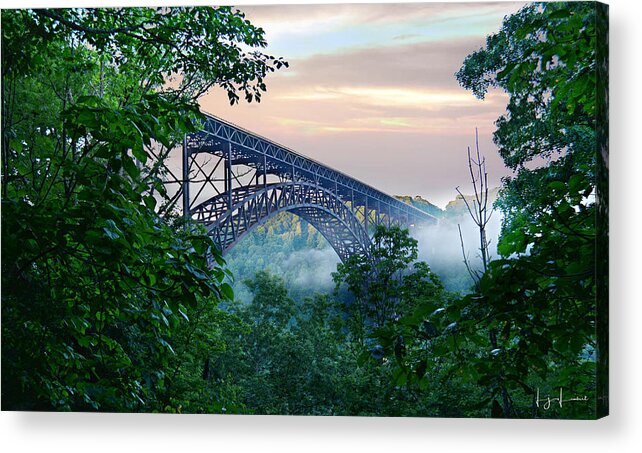 Bridge Acrylic Print featuring the photograph Just A Peak by Lisa Lambert-Shank