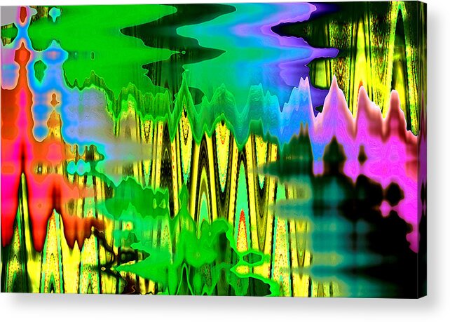 Peaks Acrylic Print featuring the digital art Peaks and Valleys by Kellice Swaggerty