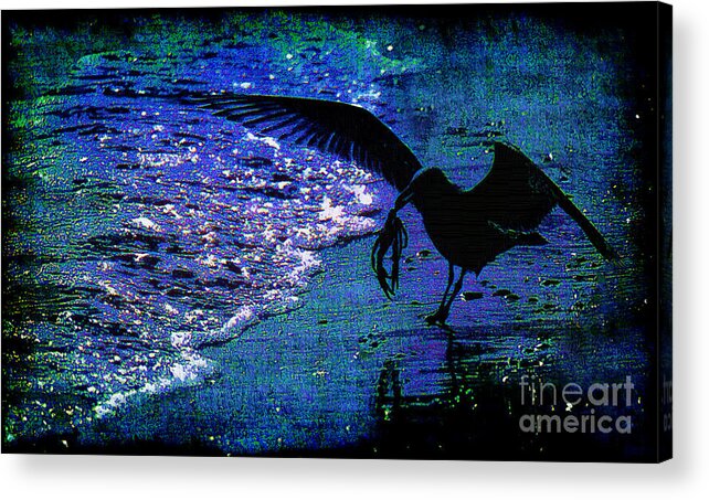 Ocean Acrylic Print featuring the photograph The Early Bird by Jeff Breiman