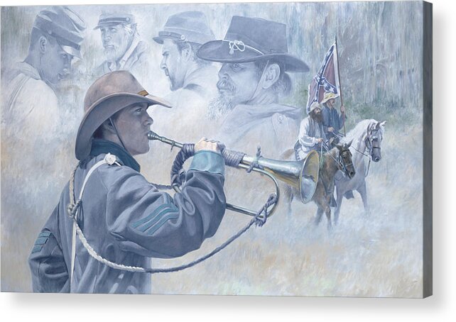 Civil War Acrylic Print featuring the painting They Just Fade Away by Linda Eades Blackburn