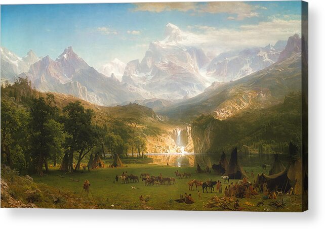 West Acrylic Print featuring the painting The Rocky Mountains, Lander's Peak #17 by Albert Bierstadt