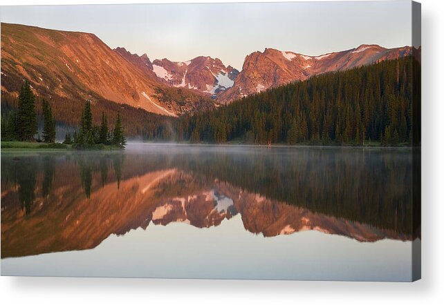 Indian Peaks Acrylic Print featuring the photograph Indian Peaks at Sunrise #1 by Morris McClung
