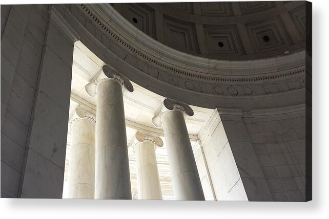 Declaration Of Independence Acrylic Print featuring the photograph Jefferson Memorial Architecture by Kenny Glover