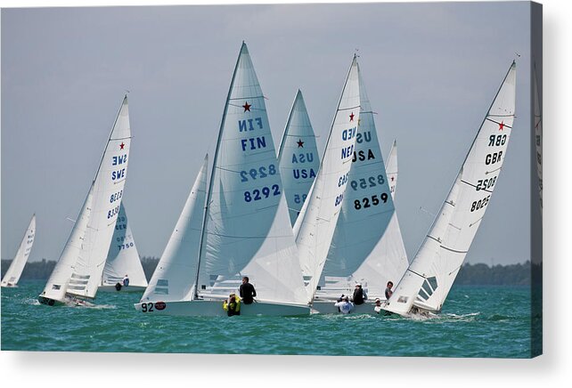 Photography Acrylic Print featuring the photograph Sailboat In Bacardi Star Regatta #1 by Panoramic Images