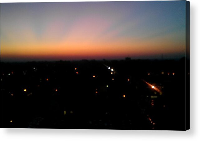 Sunset Acrylic Print featuring the photograph Sunset Silhouette #1 by Kenny Glover
