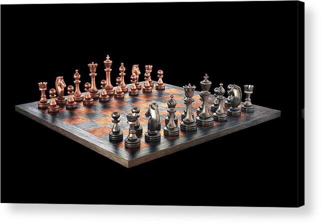 Chess Piece On Chess Board Poster by Ktsdesign - Fine Art America