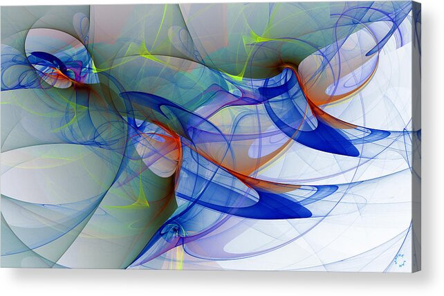 Abstract Art Acrylic Print featuring the digital art 1112 by Lar Matre