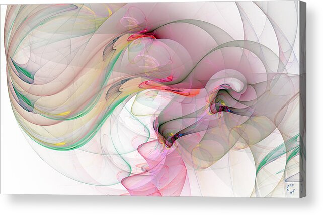 Abstract Art Acrylic Print featuring the digital art 1246 by Lar Matre
