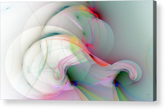 Abstract Art Acrylic Print featuring the digital art 1259 by Lar Matre