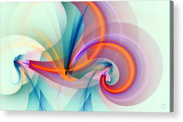 Abstract Art Acrylic Print featuring the digital art 1260 by Lar Matre