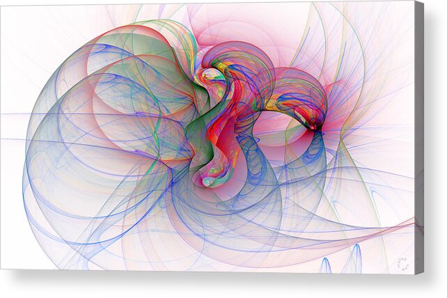 Art Acrylic Print featuring the digital art 1269 by Lar Matre