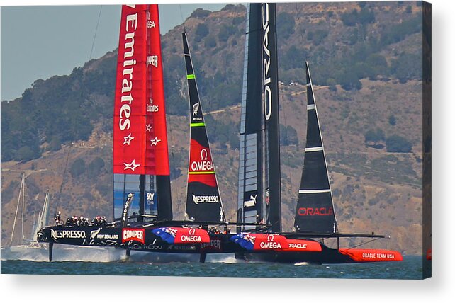 America's Cup Acrylic Print featuring the photograph Once Upon A Time by Steven Lapkin