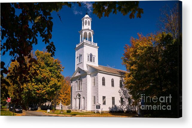 Bennington Vermont Acrylic Print featuring the photograph Classic Vermont Foliage. #16 by New England Photography