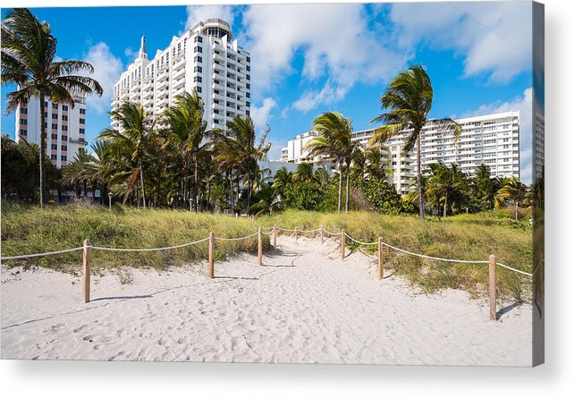 Architecture Acrylic Print featuring the photograph Miami Beach #18 by Raul Rodriguez