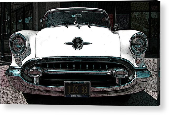 1955 Oldsmobile 88 Acrylic Print featuring the photograph 1955 Oldsmobile 88 by Samuel Sheats