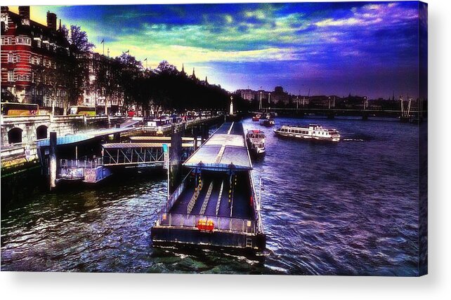 20likes Acrylic Print featuring the photograph The River Thames In London England #2 by Chris Drake