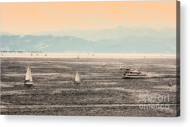 Alps Acrylic Print featuring the photograph Lake of Constance #4 by Nick Biemans