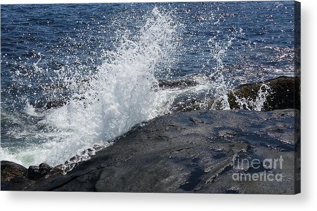 Landscape Acrylic Print featuring the photograph Ocean Waves #3 by Rose Wang