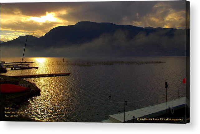  Acrylic Print featuring the photograph Skaha Lake Sunset #6 by Guy Hoffman