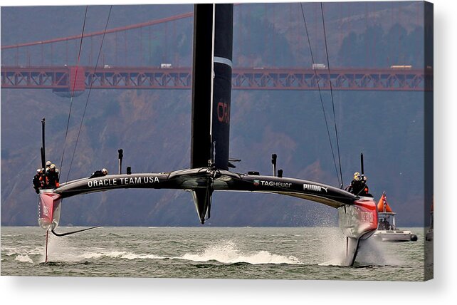 Oracle Acrylic Print featuring the photograph America's Cup San Francisco #33 by Steven Lapkin