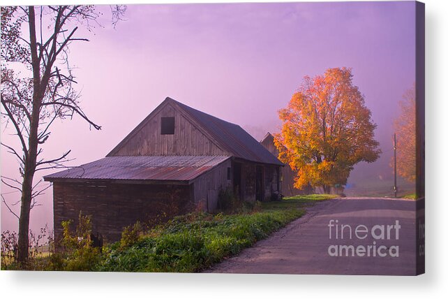 Dairy Farm Acrylic Print featuring the photograph Classic Vermont Foliage. #5 by New England Photography