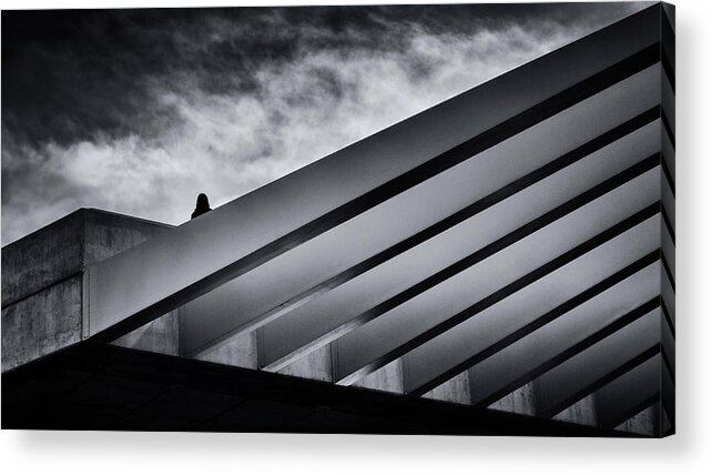 Architecture Acrylic Print featuring the photograph Alone by Darko Ivancevic