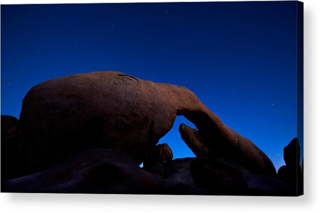 Arch Rock Acrylic Print featuring the photograph Arch Rock Starry Night by Stephen Stookey