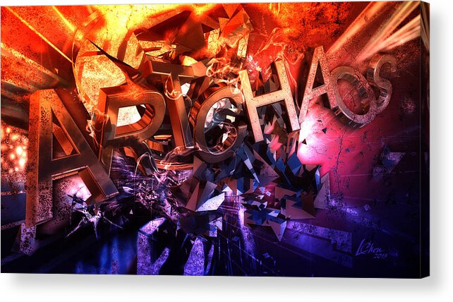 Art Chaos Acrylic Print featuring the digital art Artchaos by Lucky Chen