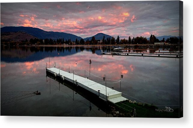 Skaha Lake Acrylic Print featuring the photograph Autumn Sunrise 10/27/2014 by Guy Hoffman