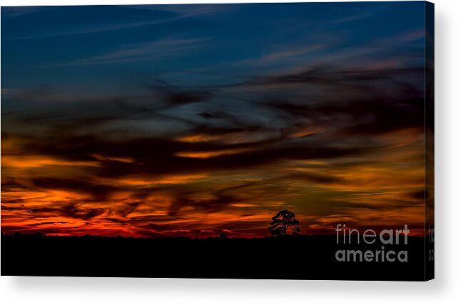 Art Prints Acrylic Print featuring the photograph Big Sky After Sunset by Dave Bosse