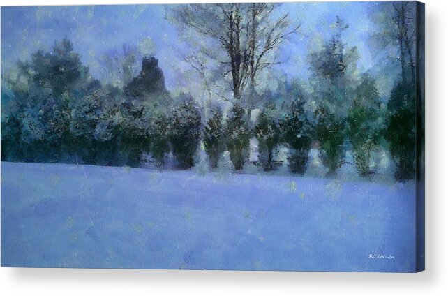 Landscape Acrylic Print featuring the painting Blue Dawn by RC DeWinter