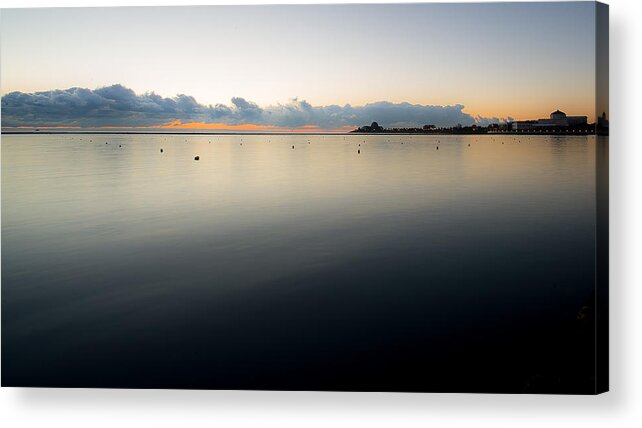 Sunrise Acrylic Print featuring the photograph Calm Michigan by David Downs