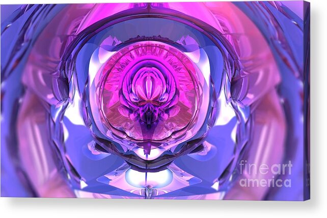 Fractal Acrylic Print featuring the digital art Cannabis by Jon Munson II