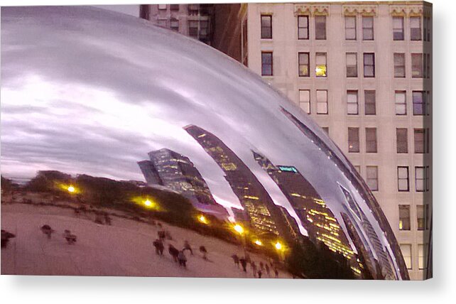 Chicago Acrylic Print featuring the photograph Cloud Gate City by Claudia Goodell