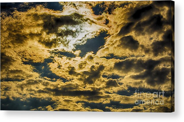 Clouds Acrylic Print featuring the photograph Cloudy Sky Over Calvary Cemetery by Mark Thomas